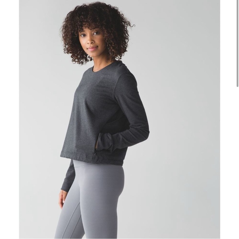 Lululemon Getaway Crew Activewear Long Sleeve Pullover Sweater Gray: 12